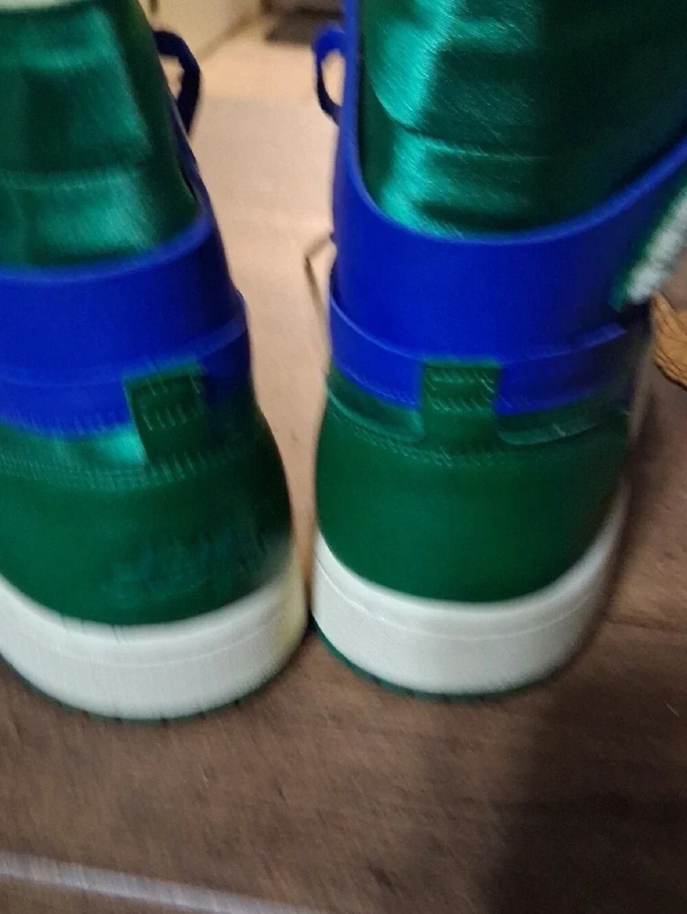 Jordan Men's High-Top Sneakers in Blue and Green